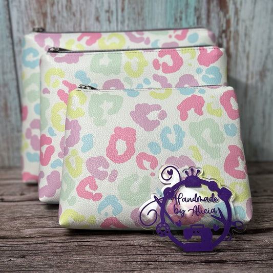 Vinyl Pastel Zipper Pouch